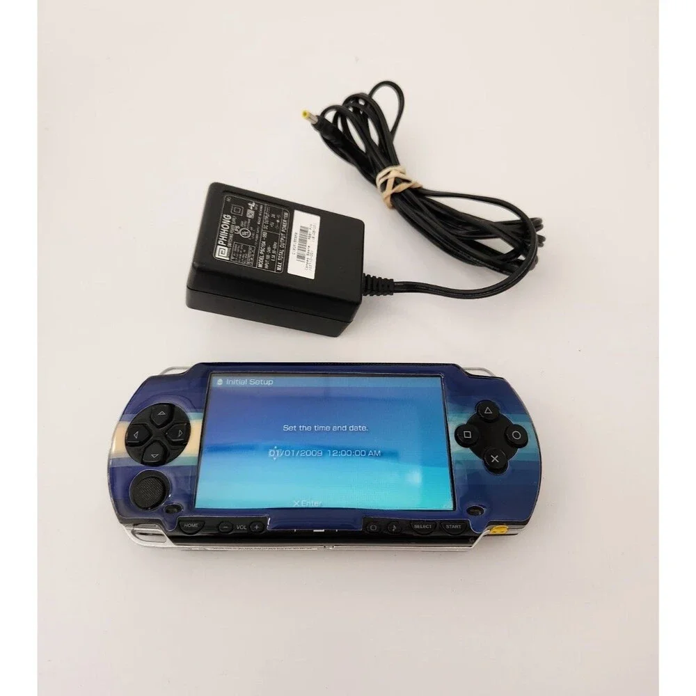 Sony PSP PSP-1001B2 PlayStation Portable - Black Handheld Console and power cord